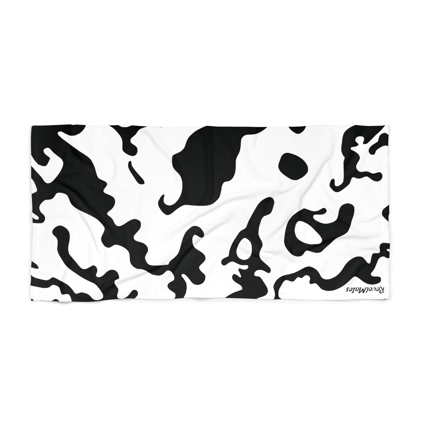Beach Towel | Camouflage White & Black Design