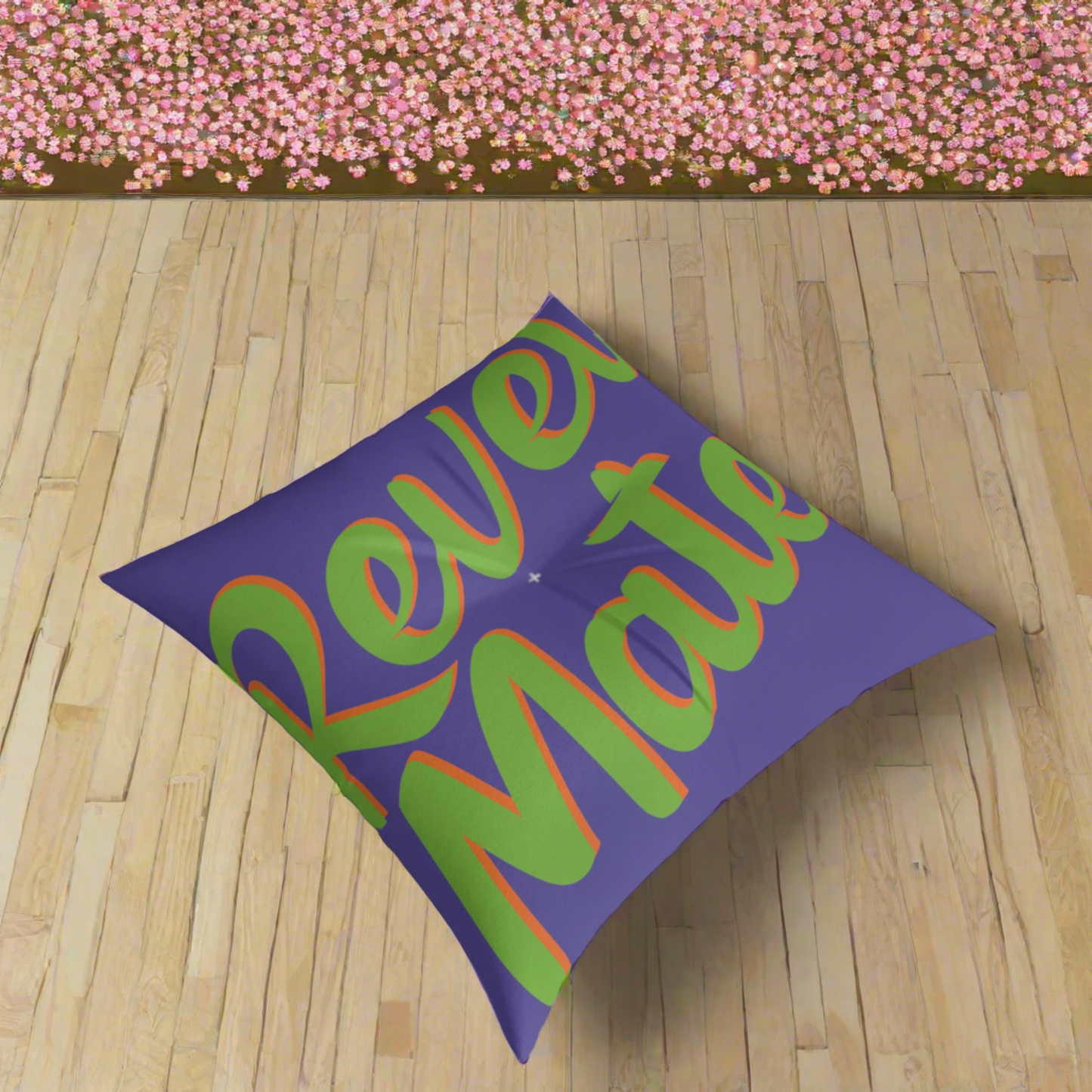 Square Tufted Floor Pillow | for Pets and Companions | Lavender & Lime RevelMates Design