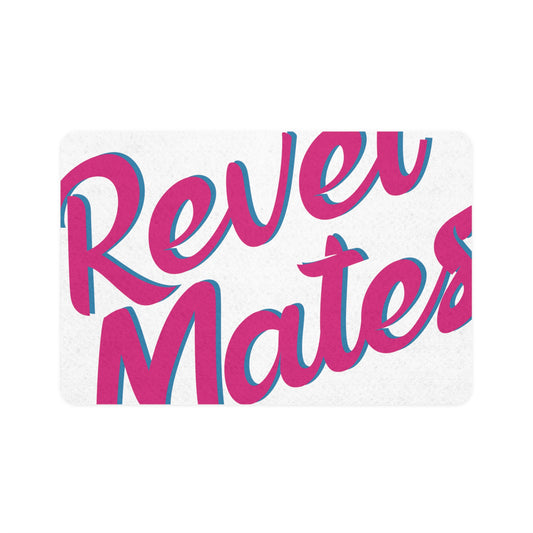 Pet Food Mat | for Dogs, Cats and all beloved Pets | White & Fuchsia RevelMates Design