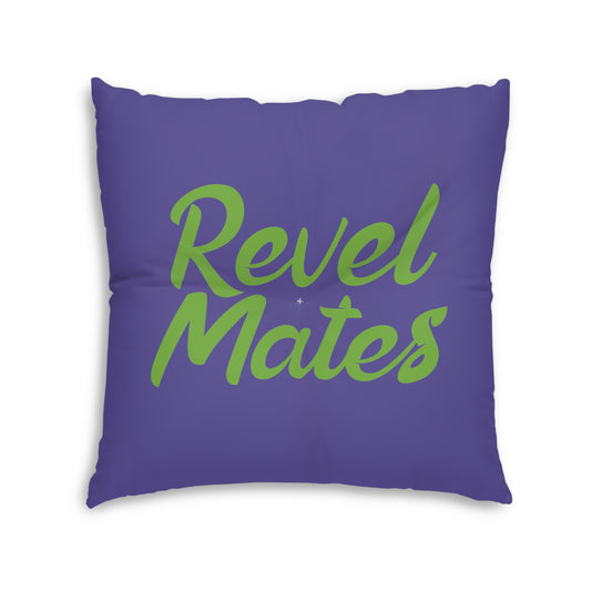 Square Tufted Floor Pillow | for Pets and Companions | Camouflage Lavender & Lime Design