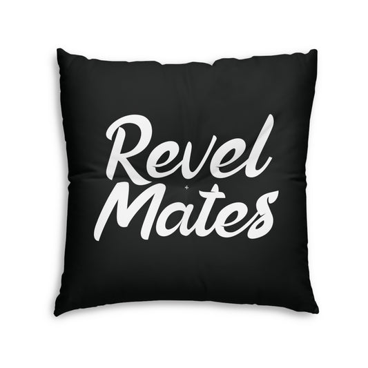 Square Tufted Floor Pillow | for Pets and Companions | Camouflage Black & White Design