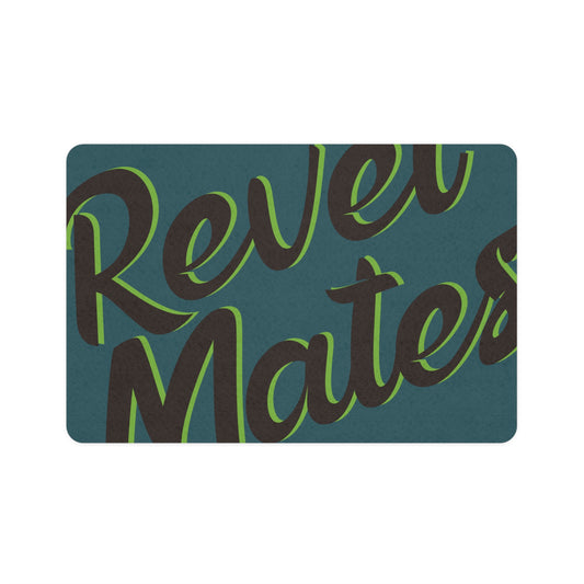 Pet Food Mat | for Dogs, Cats and all beloved Pets | Turquoise & Brown RevelMates Design