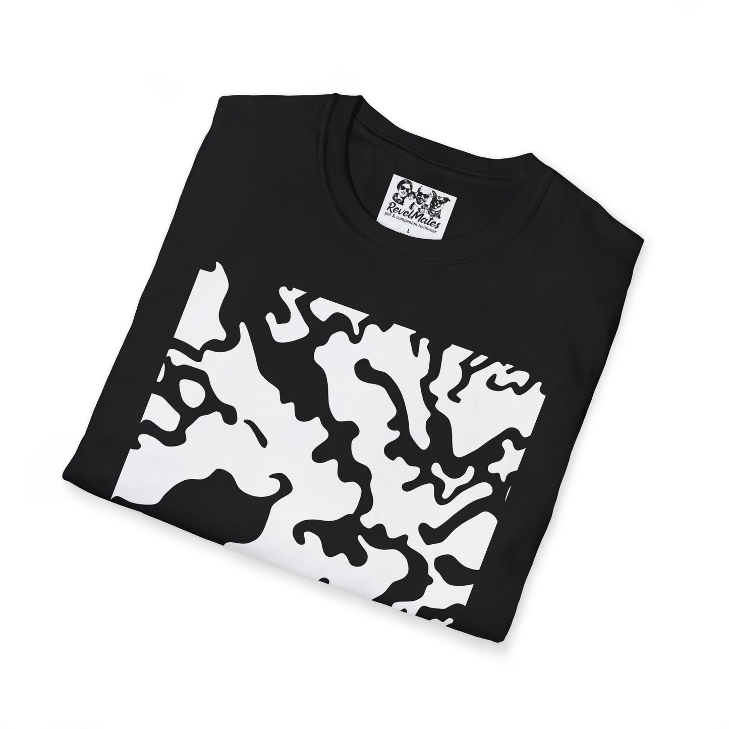 Unisex Softstyle T-Shirt | Camouflage White & Black Design | 2 colors