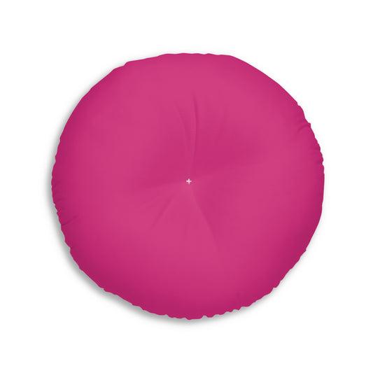 Round Tufted Floor Pillow | for Pets and Companions | Fuchsia & Black RevelMates Design