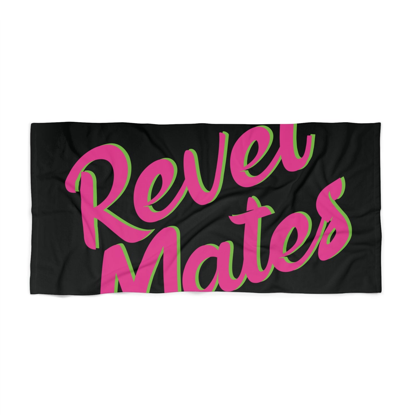 Beach Towel | Black & Fuchsia RevelMates Design