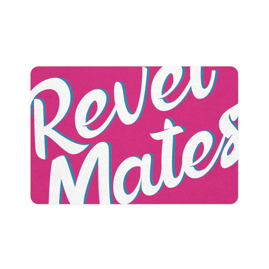 Pet Food Mat | for Dogs, Cats and all beloved Pets | Fuchsia & White RevelMates Design