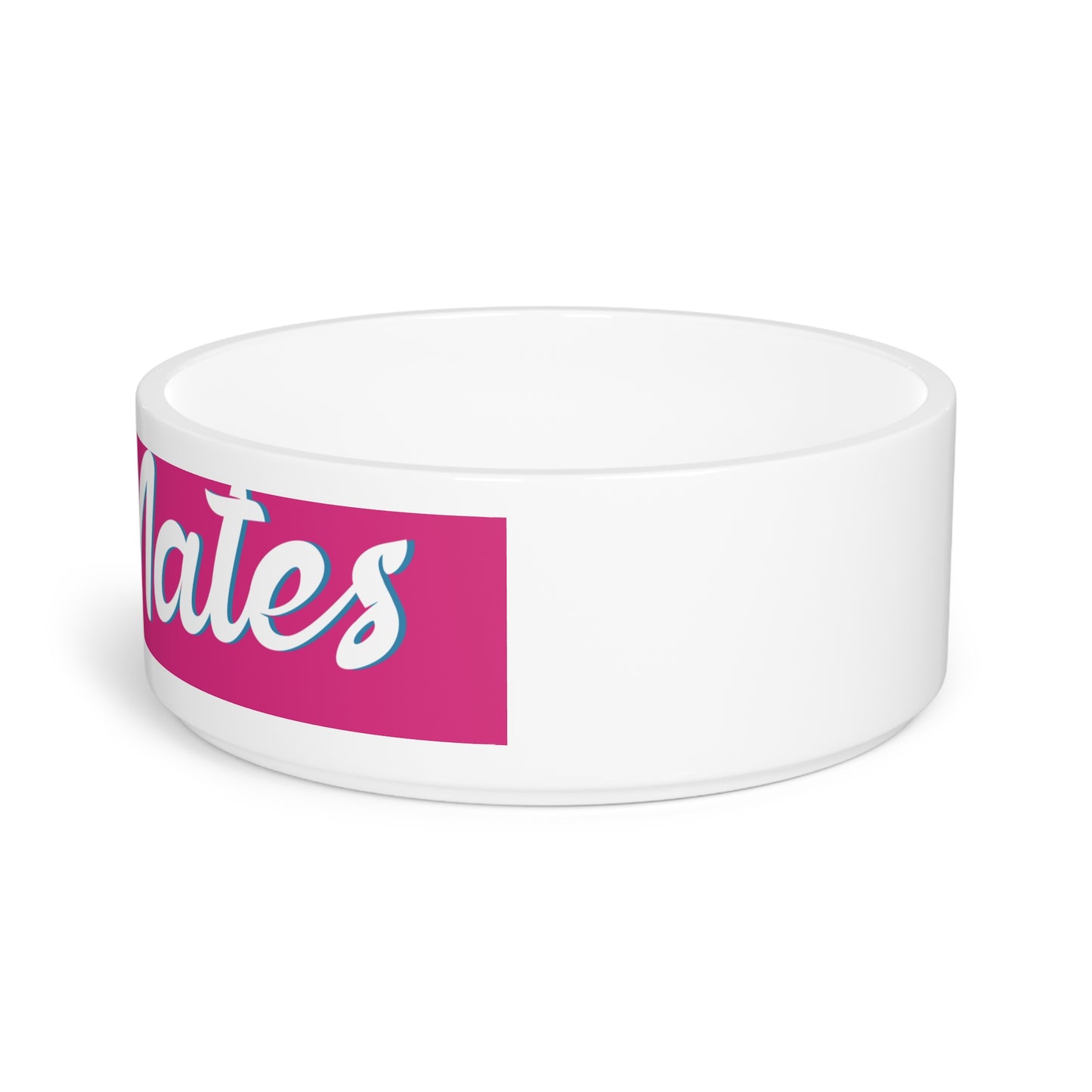 Pet Bowl 16oz (473ml) | Fuchsia & White RevelMates Design