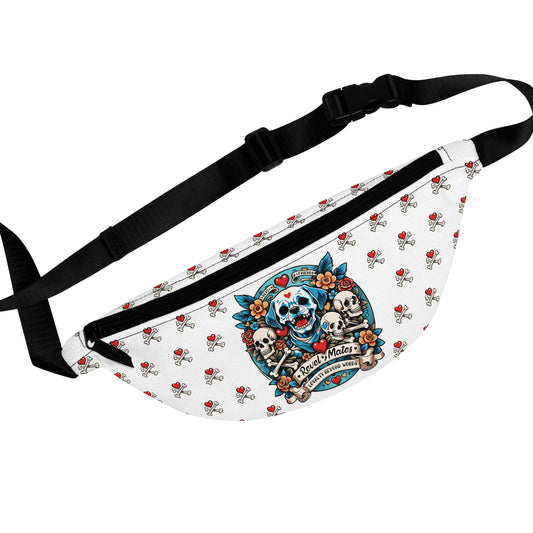 Unisex Fanny Pack | Waist Pack | Hip Pack | Hip Bag | Hips Bag | Waist Bag | Dog Skull Tattoo Design V.2
