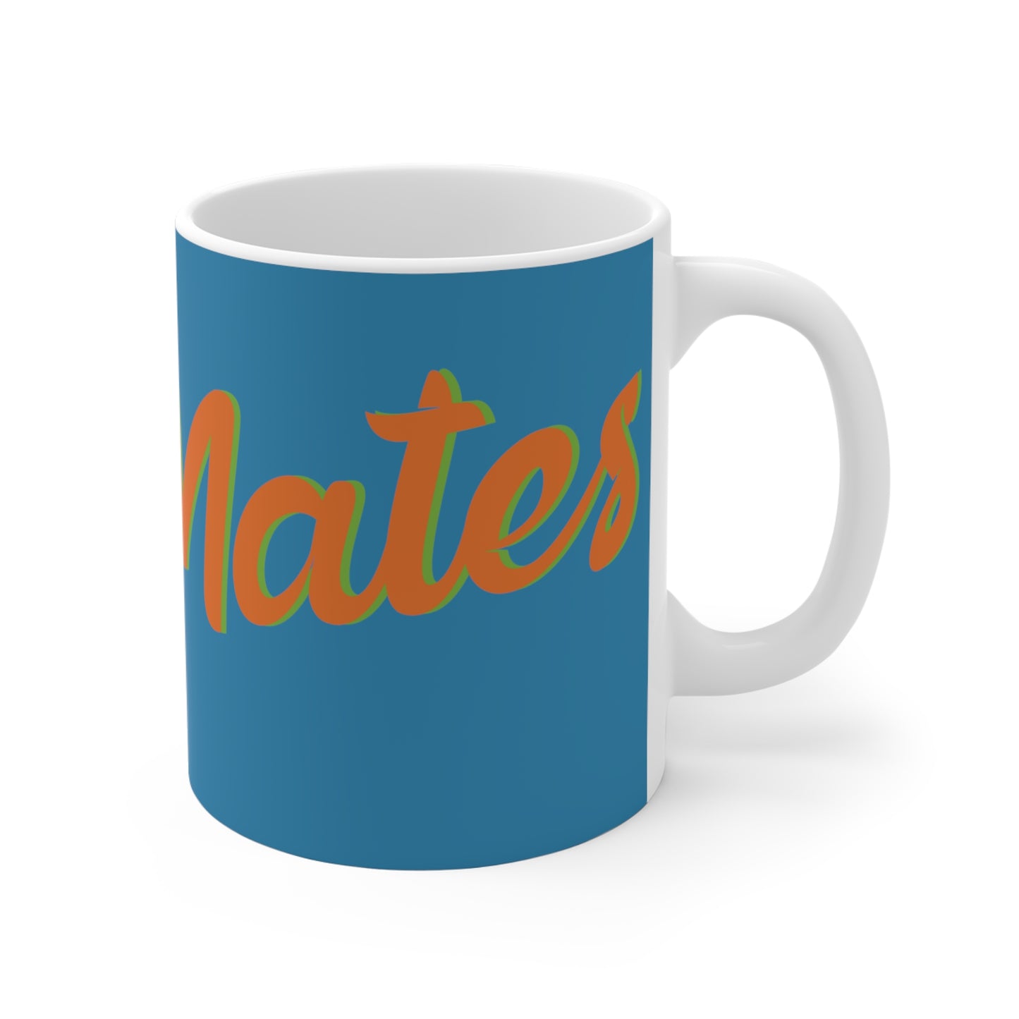 Ceramic Mug 11oz (330 ml) | Blue & Orange RevelMates Design