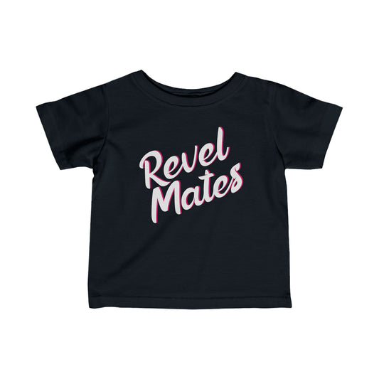 Infant Unisex Lightweight Fine Jersey T-Shirt | 6M-24M | Black & White RevelMates Design