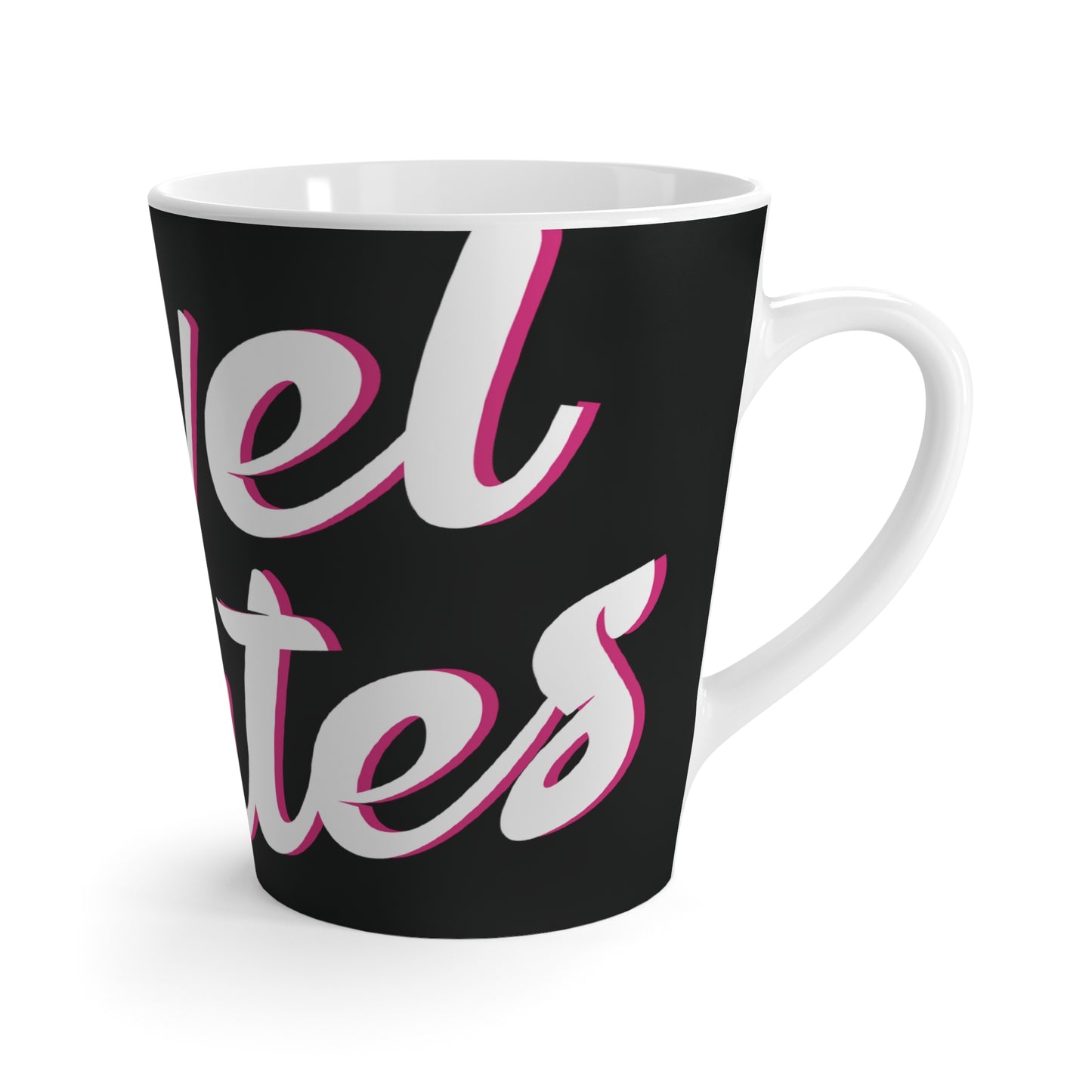 Latte Mug 12oz (350 ml) | Black & White RevelMates Design