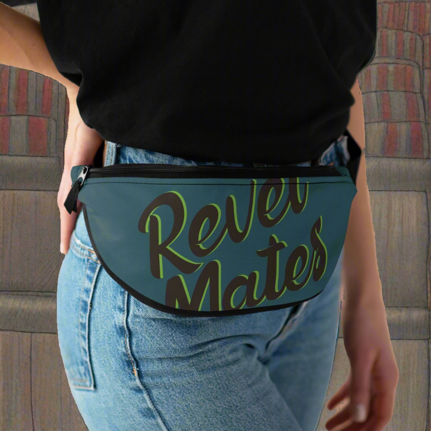Unisex Fanny Pack | Waist Pack | Hip Pack | Hip Bag | Hips Bag | Waist Bag | Turquoise & Brown RevelMates Design