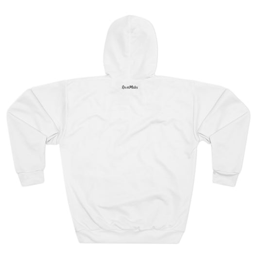 Unisex Cut & Sew Pullover Hoodie | All Over Print Hoodie | White & Black RevelMates Design