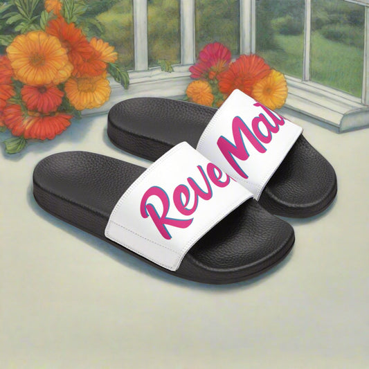 Men's Removable Strap Sandals | White & Fuchsia RevelMates Design | 2 colors