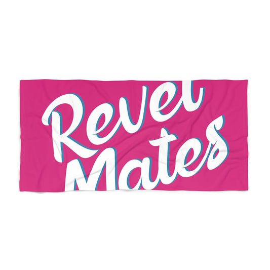 Beach Towel | Fuchsia & White RevelMates Design