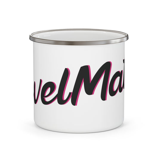 Enamel Camping Mug 12oz (350ml) | White & Black RevelMates Design