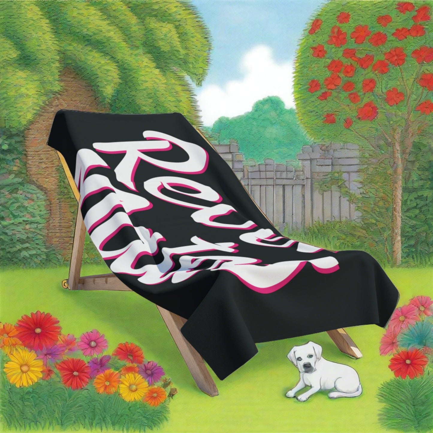 Beach Towel | Black & White RevelMates Design