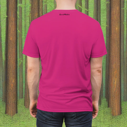 Unisex Cut & Sew T-Shirt | All Over Print Tee | Fuchsia & Black RevelMates Design