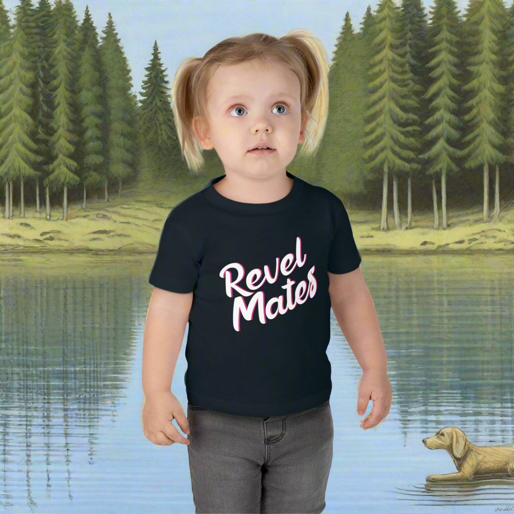 Infant Unisex Lightweight Fine Jersey T-Shirt | 6M-24M | Black & White RevelMates Design