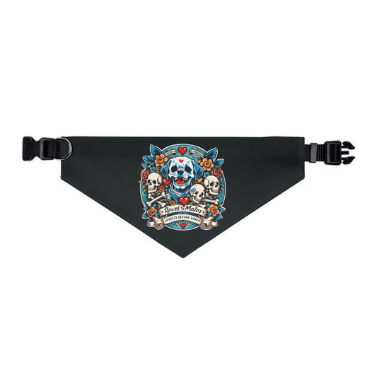 Pet Bandana Collar | Skull Tattoo Design V.2 | 2 colors