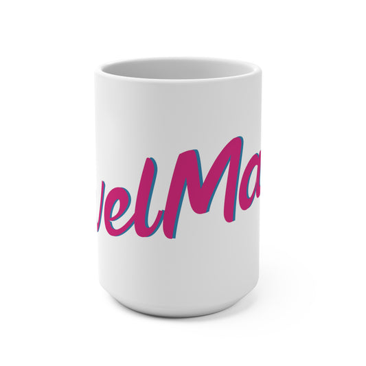 Ceramic Mug 15oz (440 ml) | White & Fuchsia RevelMates Design
