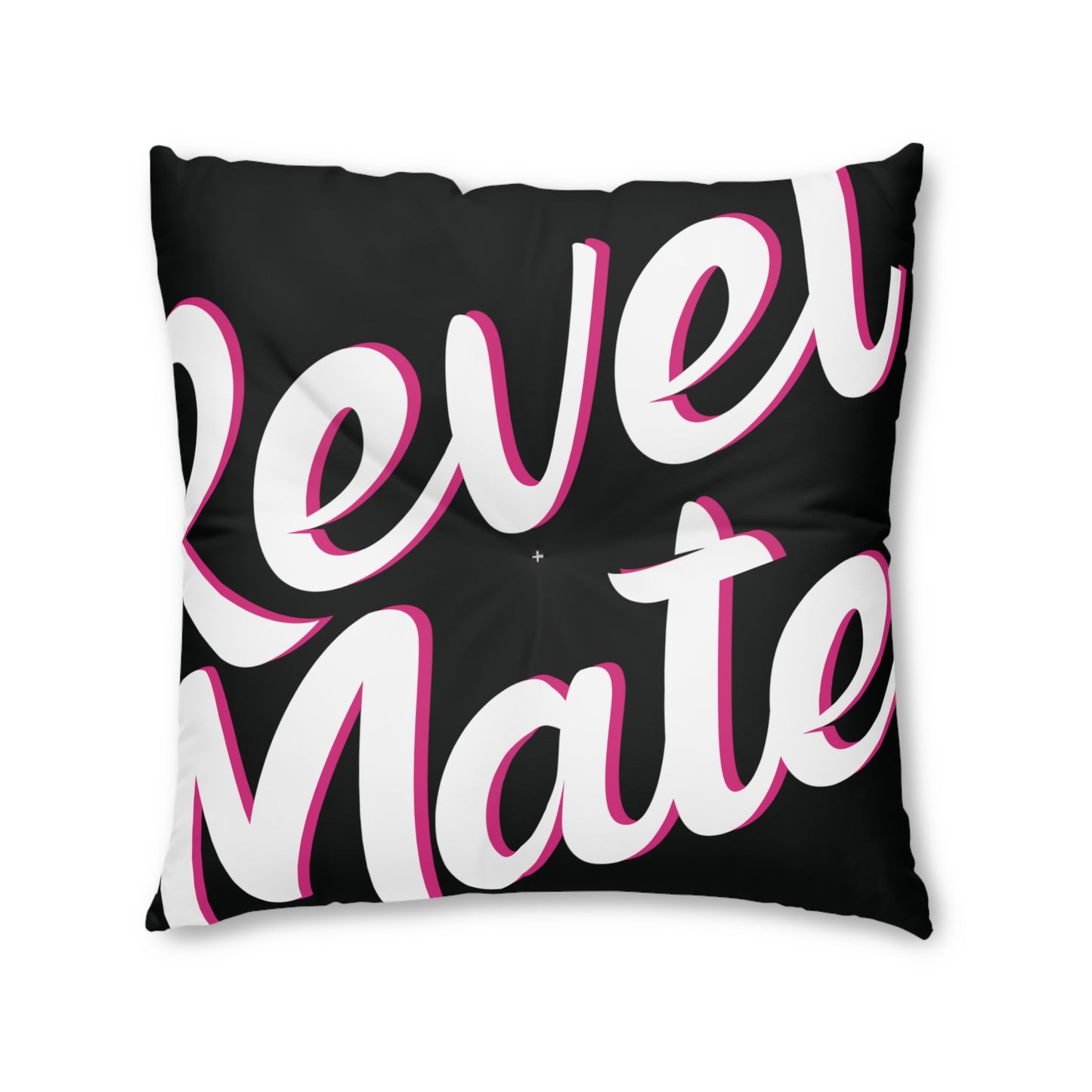 Square Tufted Floor Pillow | for Pets and Companions | Black & White RevelMates Design