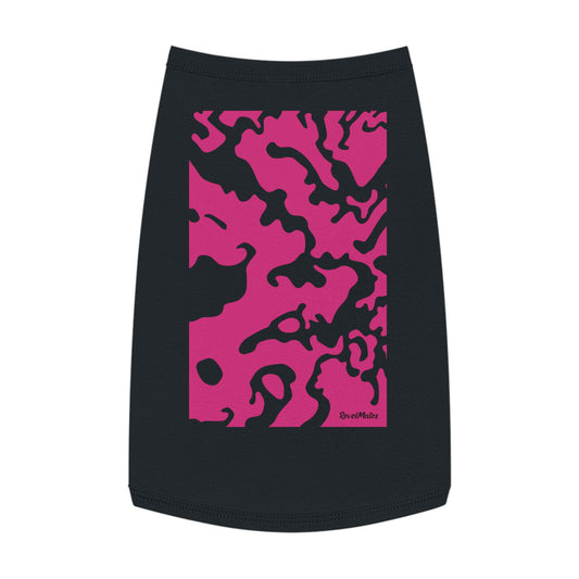 Pet T-Shirt | Camouflage Fuchsia & Black Design