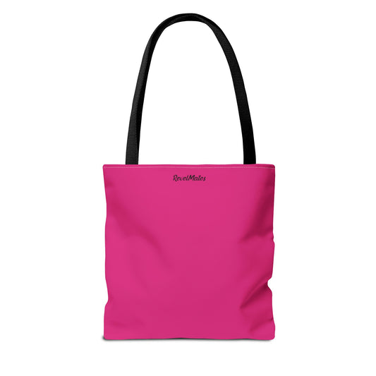 Tote Bag | All Over Print Bag | Fuchsia & Black RevelMates Design