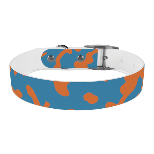 Pet Collar | Camouflage Blue & Orange Design