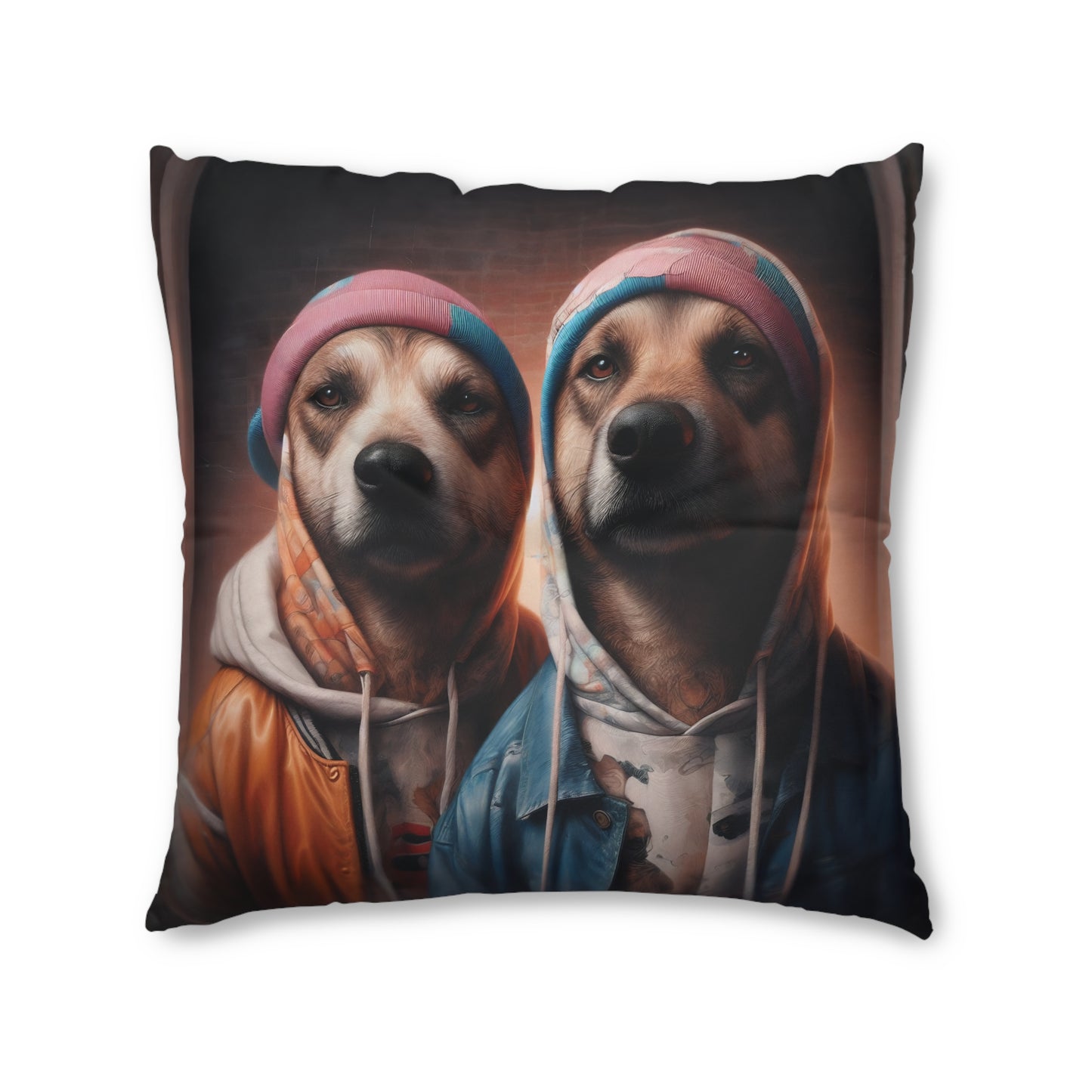 Square Tufted Floor Pillow | for Pets and Companions | Hip-Hop Brothers Design