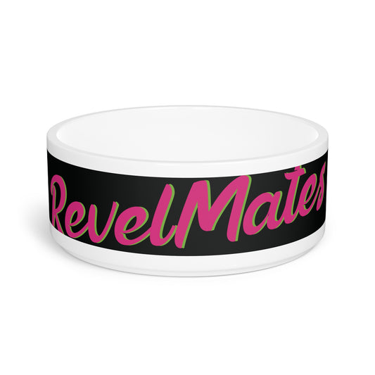 Pet Bowl 16oz (473ml) | Black & Fuchsia RevelMates Design