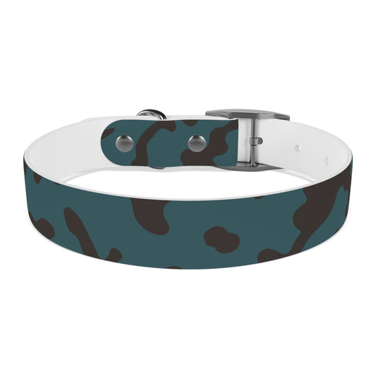Pet Collar | Camouflage Turquoise & Brown Design