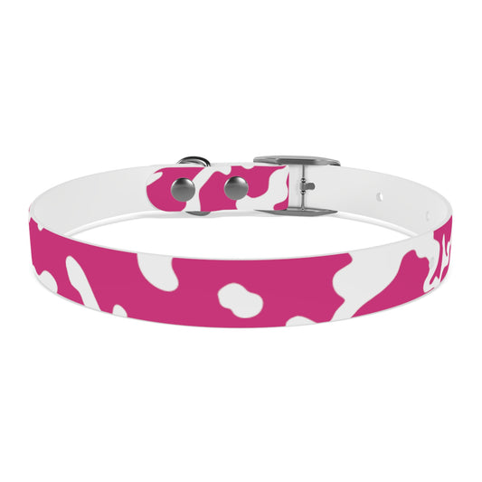 Pet Collar | Camouflage Fuchsia & White Design