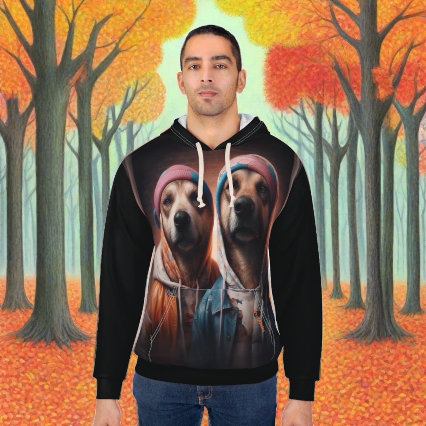 Unisex Cut & Sew Pullover Hoodie | All Over Print Hoodie | Hip-Hop Brothers Design