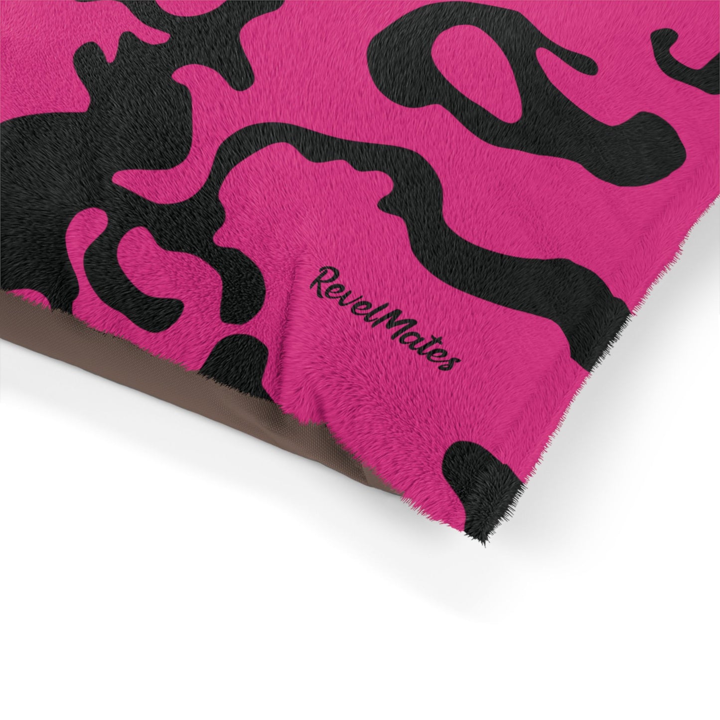 Pet Bed | for Dogs, Cats and all beloved Pets | Camouflage Fuchsia & Black Design