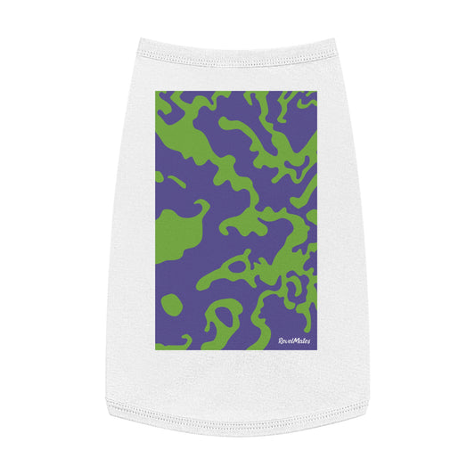 Pet T-Shirt | Camouflage Lavender & Lime Design