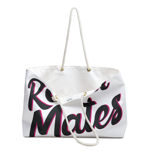 Weekender Beach Bag | All Over Print Bag | White & Black RevelMates Design