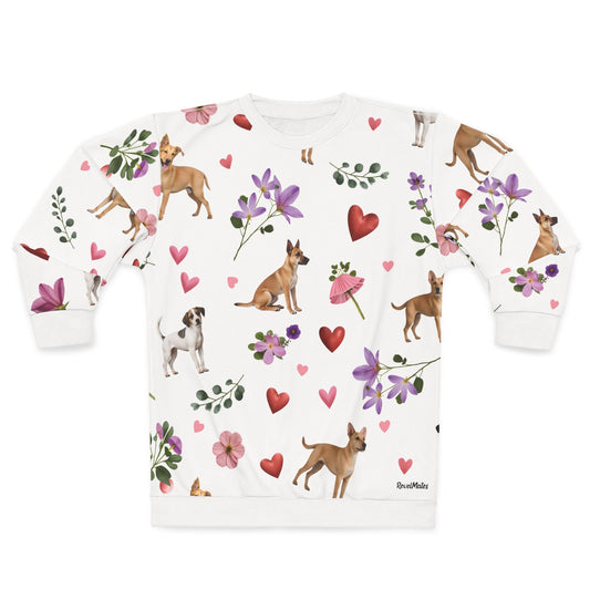 Unisex Cut & Sew Sweatshirt | All Over Print | Puppy Love Design