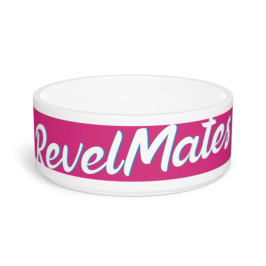Pet Bowl 16oz (473ml) | Fuchsia & White RevelMates Design