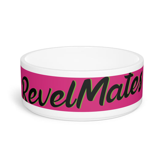 Pet Bowl 16oz (473ml) | Fuchsia & Black RevelMates Design