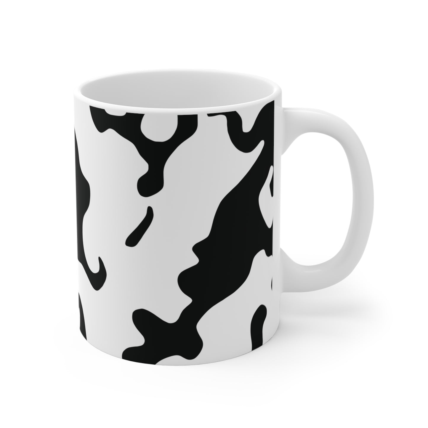 Ceramic Mug 11oz (330 ml) | Camouflage Black & White Design