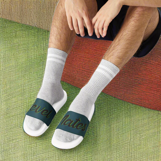 Men's Removable Strap Sandals | Turquoise & Brown RevelMates Design | 2 colors