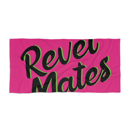 Beach Towel | Fuchsia & Black RevelMates Design