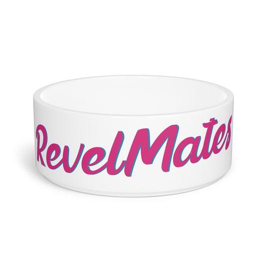 Pet Bowl 16oz (473ml) | White & Fuchsia RevelMates Design