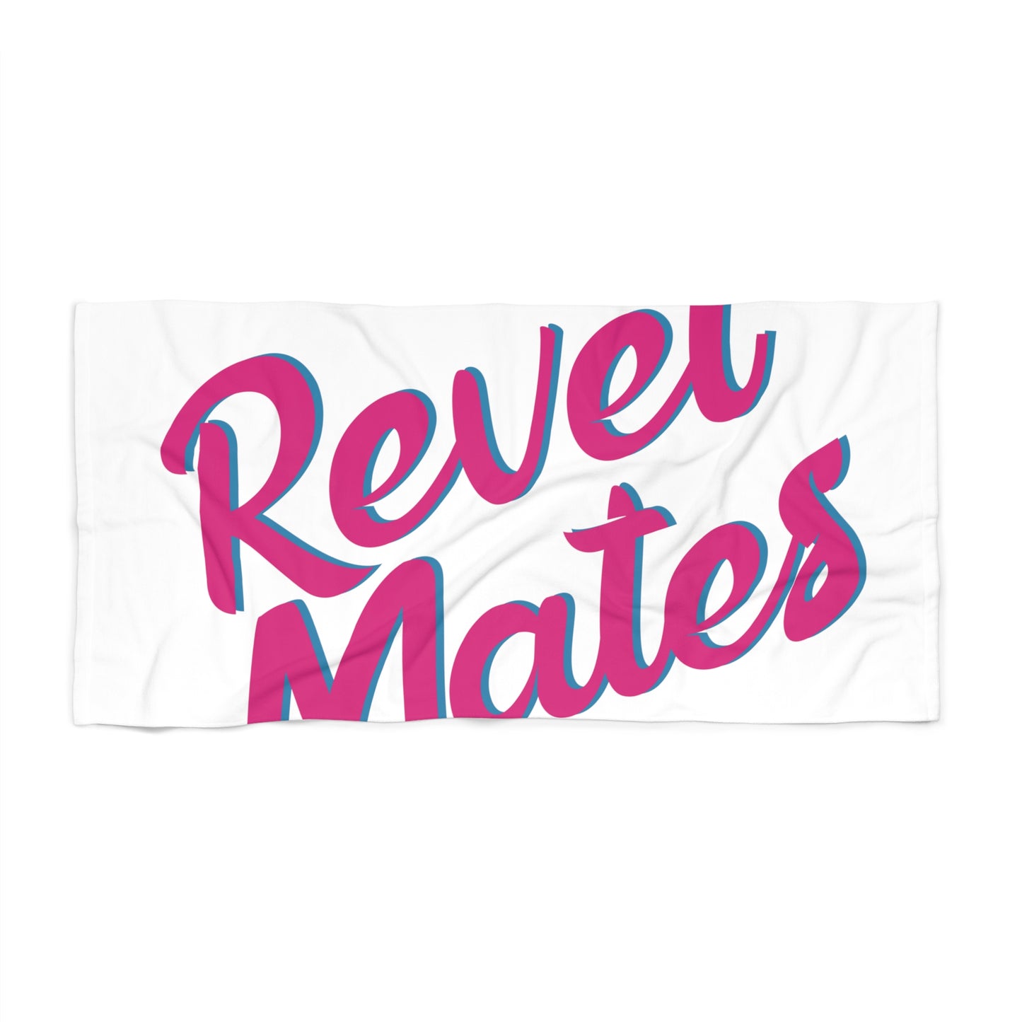 Pet Bath Towel | White & Fuchsia RevelMates Design