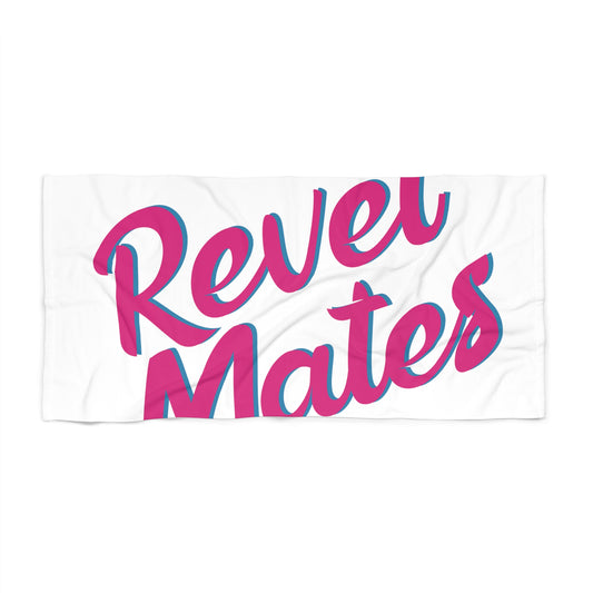 Pet Bath Towel | White & Fuchsia RevelMates Design