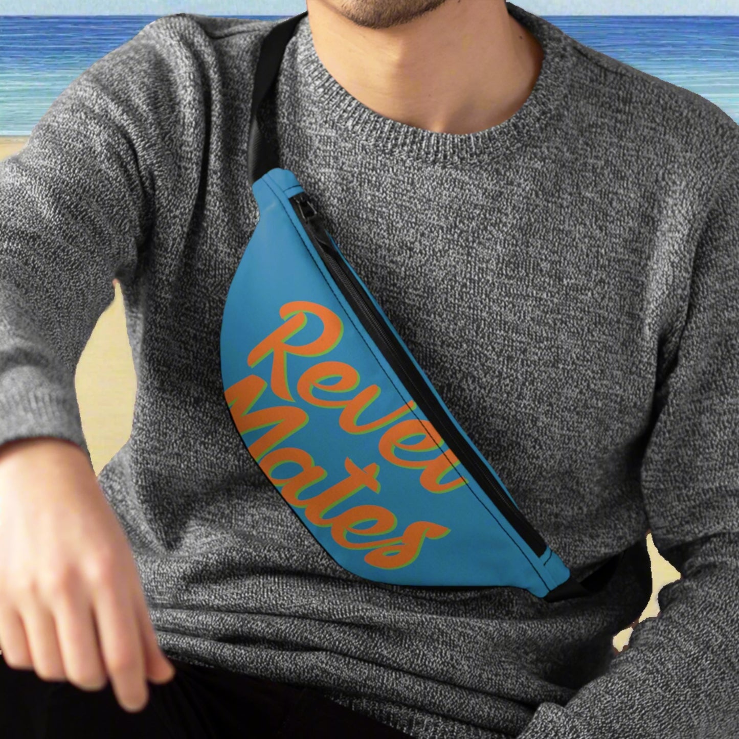 Unisex Fanny Pack | Waist Pack | Hip Pack | Hip Bag | Hips Bag | Waist Bag | Blue & Orange RevelMates Design