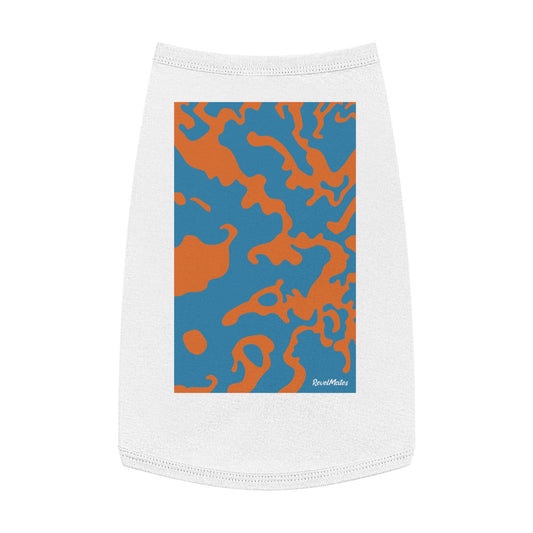 Pet T-Shirt | Camouflage Blue & Orange Design