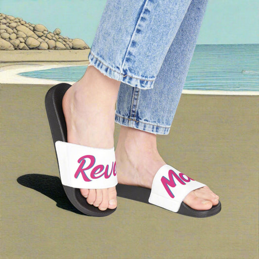 Women's Removable Strap Sandals | White & Fuchsia RevelMates Design | 2 colors