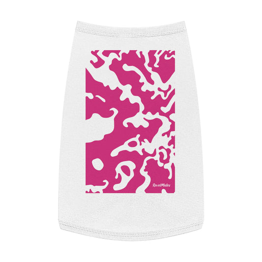 Pet T-Shirt | Camouflage Fuchsia & White Design